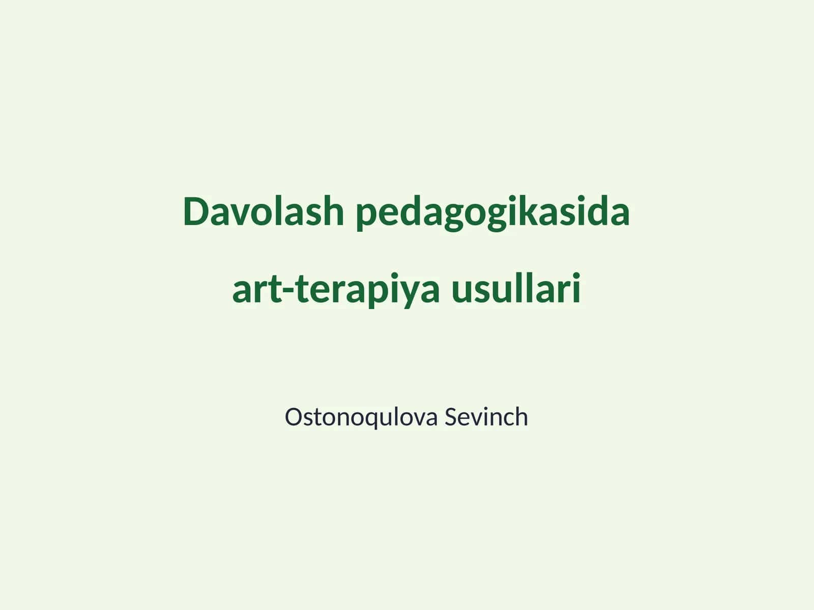 Art-terapiya usullari 1