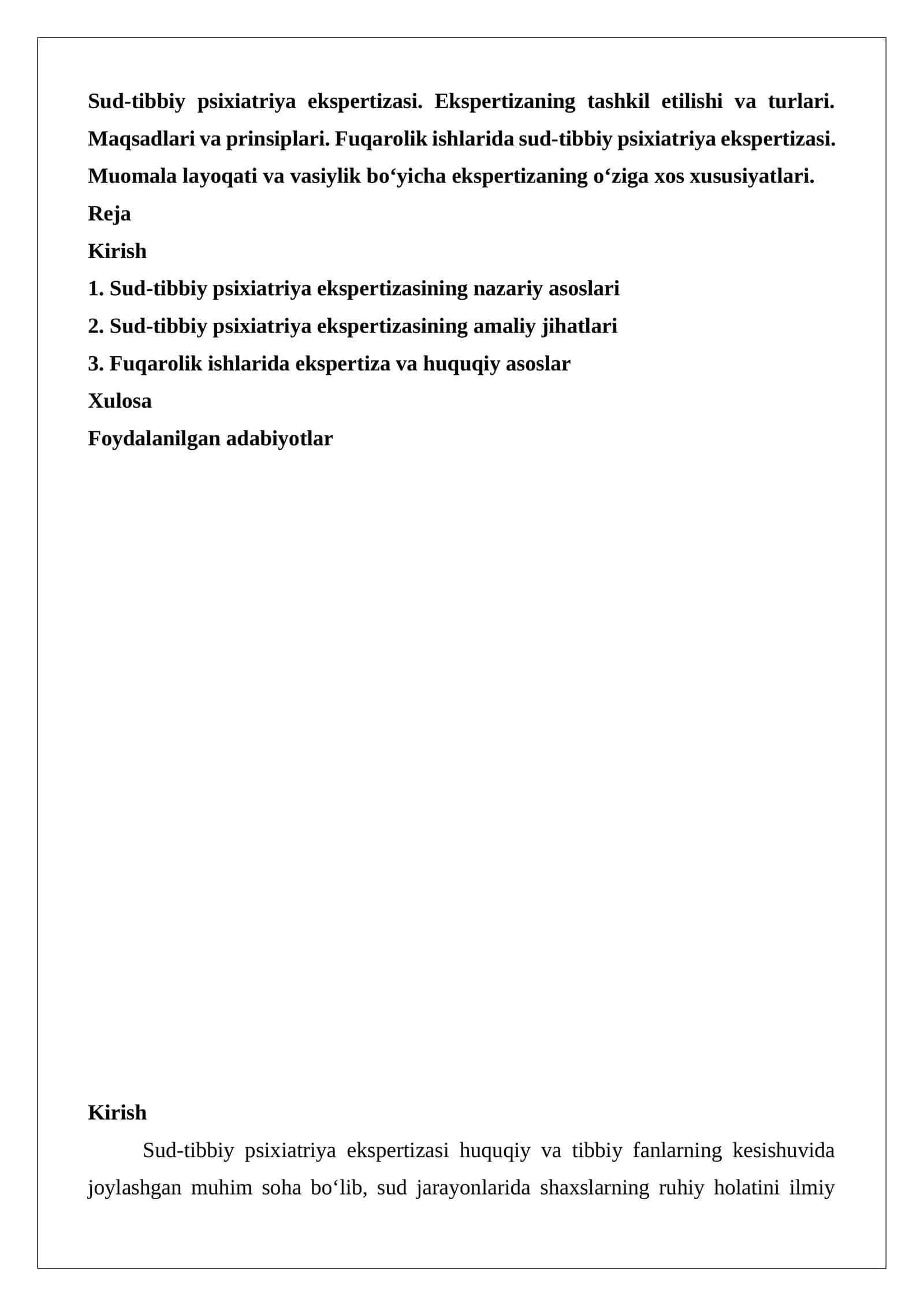 Sud-tibbiy psixiatriya ekspertizasi 1