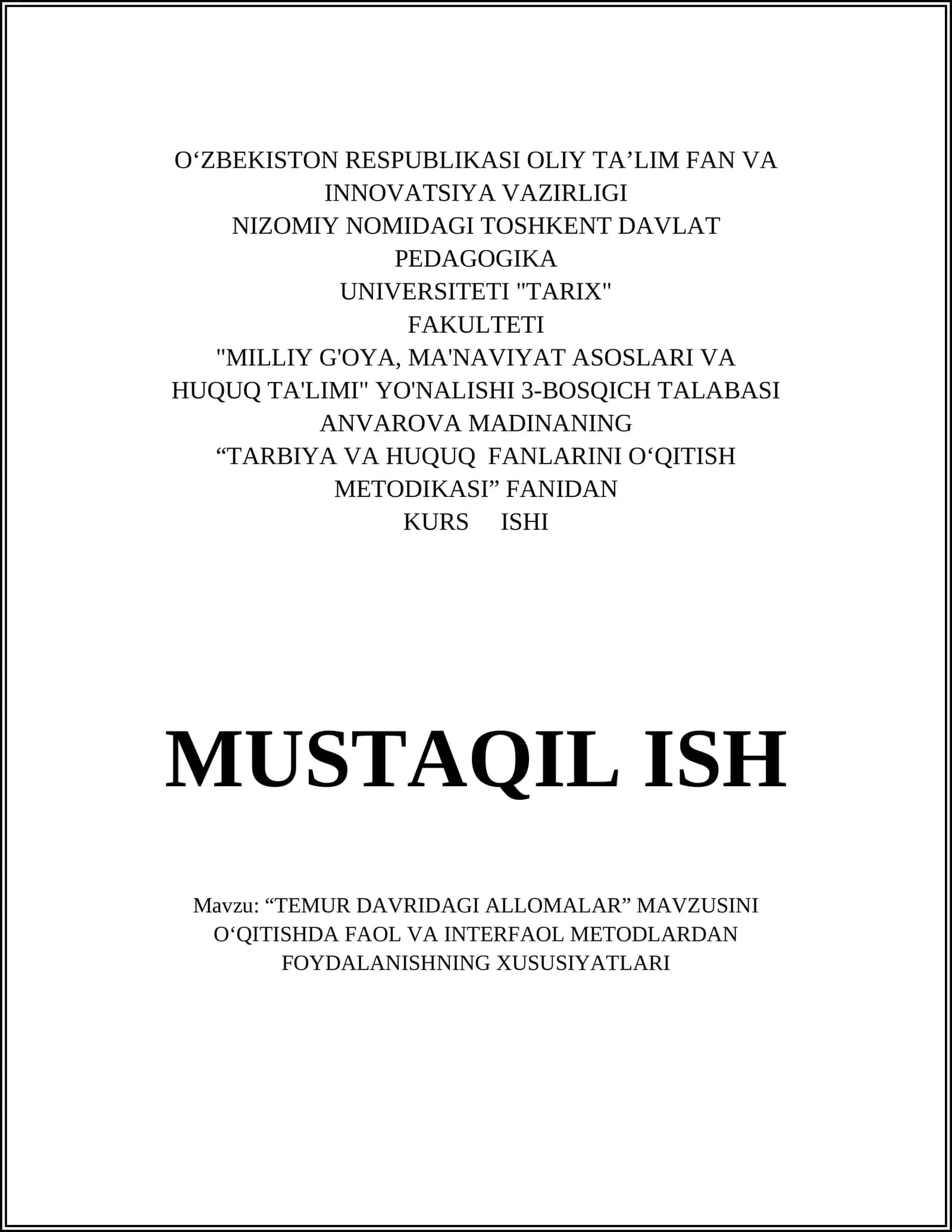 TEMUR DAVRIDAGI ALLOMALAR 1