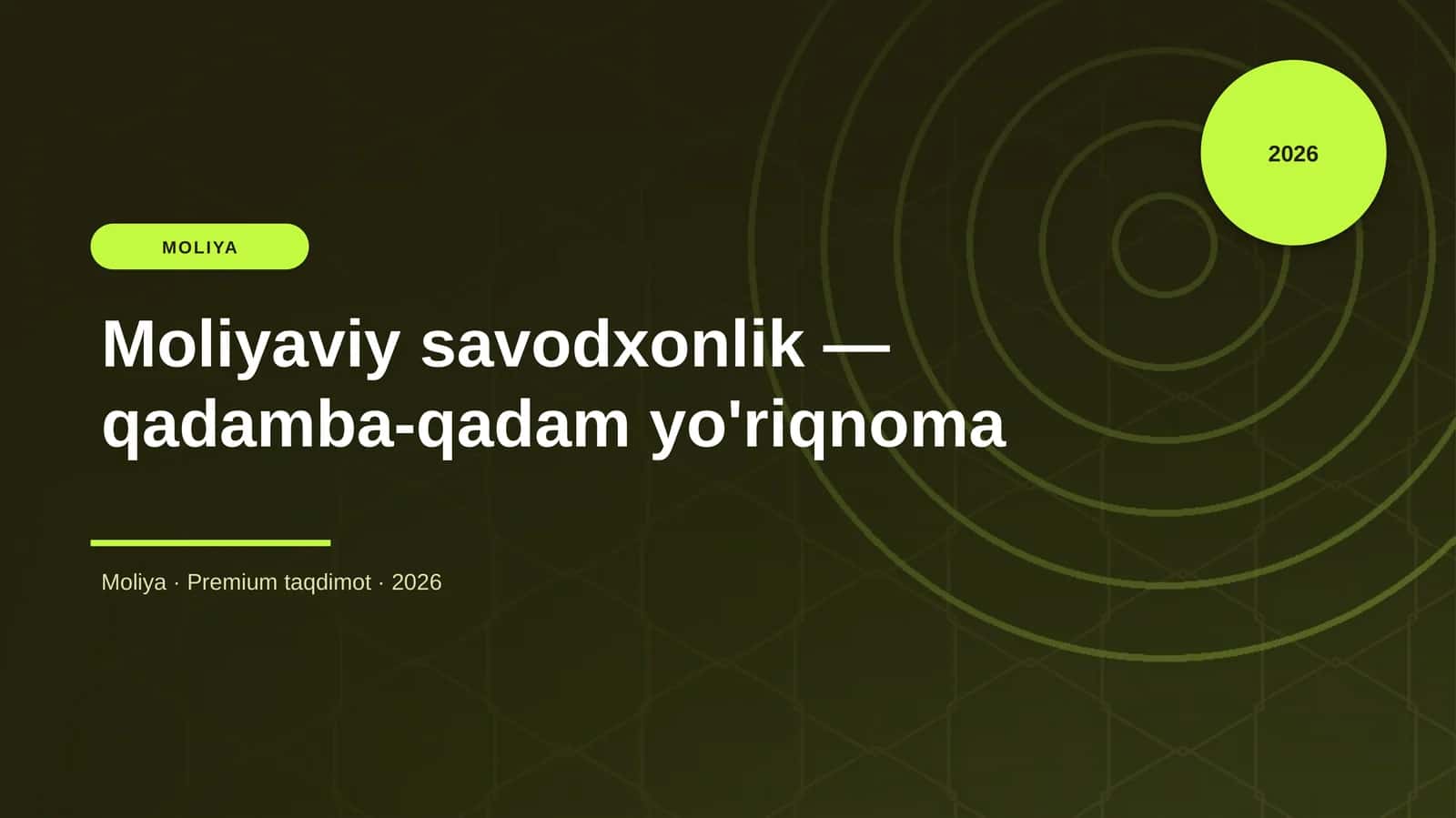 Moliyaviy savodxonlik — qadamba-qadam yo'riqnoma 1