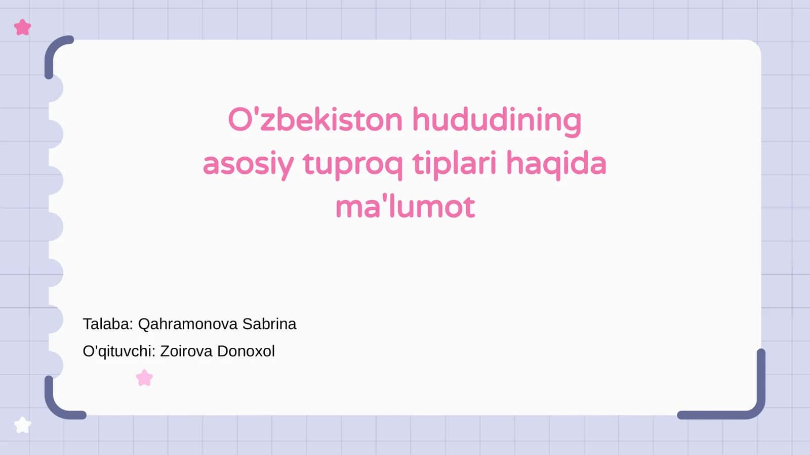 O'zbekiston hududining asosiy tuproq tiplari haqida ma'lumot 1