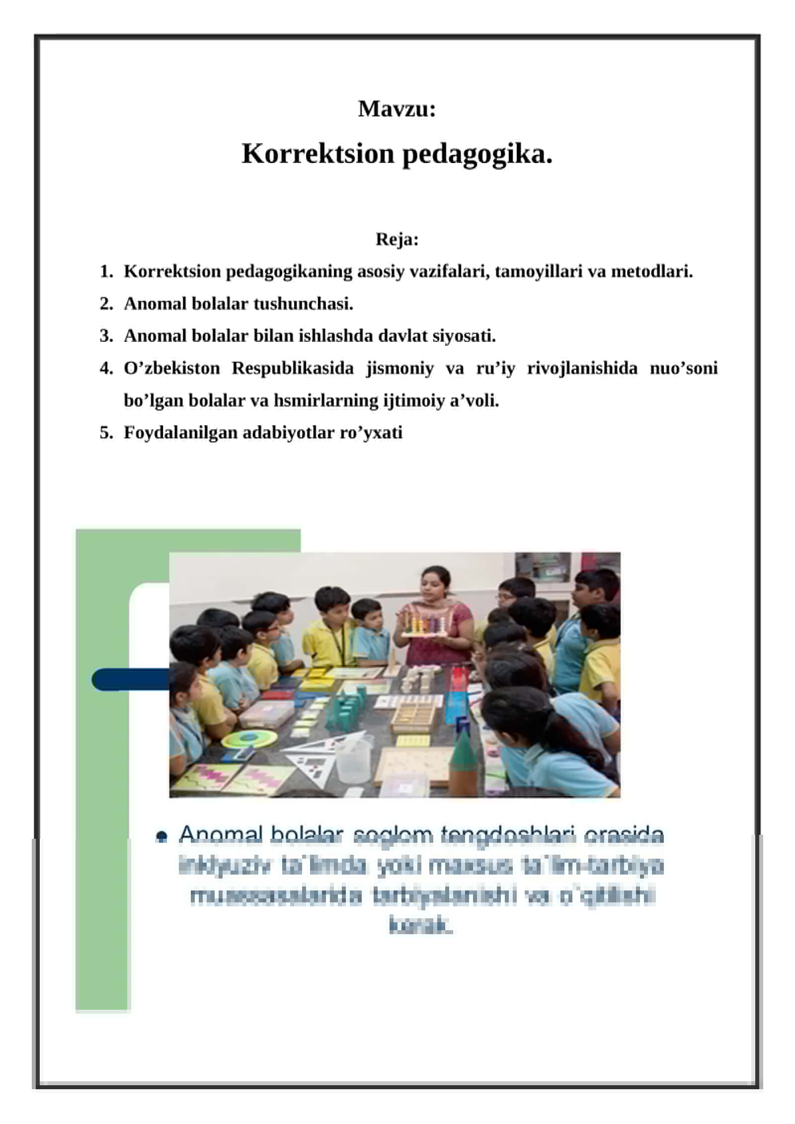Korrektsion pedagogika 1