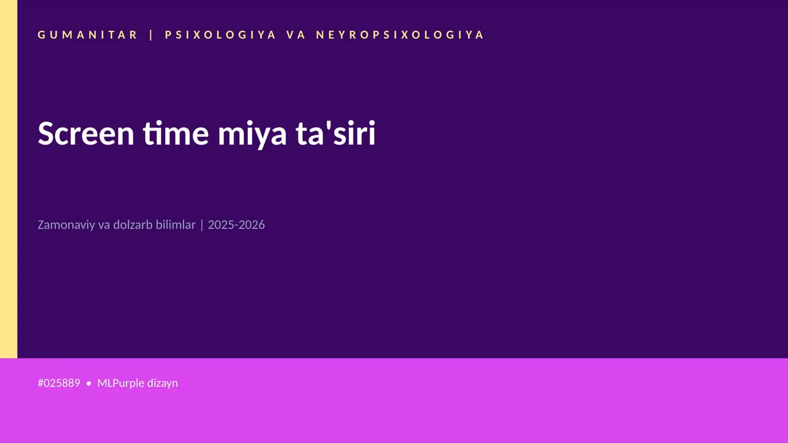 Screen time miya ta'siri 1