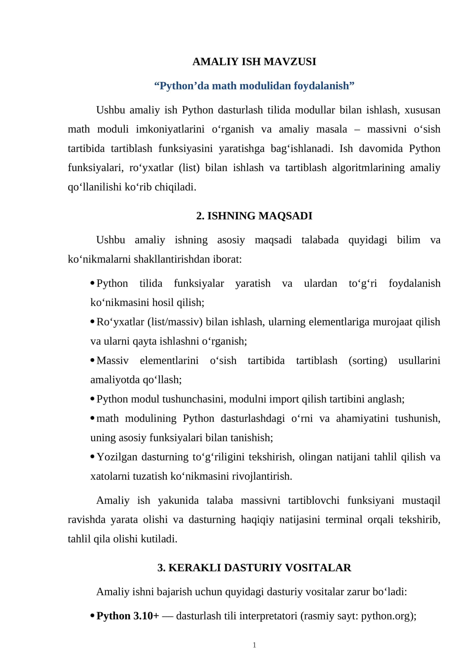 Python’da math modulidan foydalanish 1