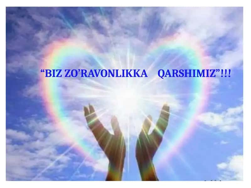 Biz zo'ravonlikka qarshimiz 1