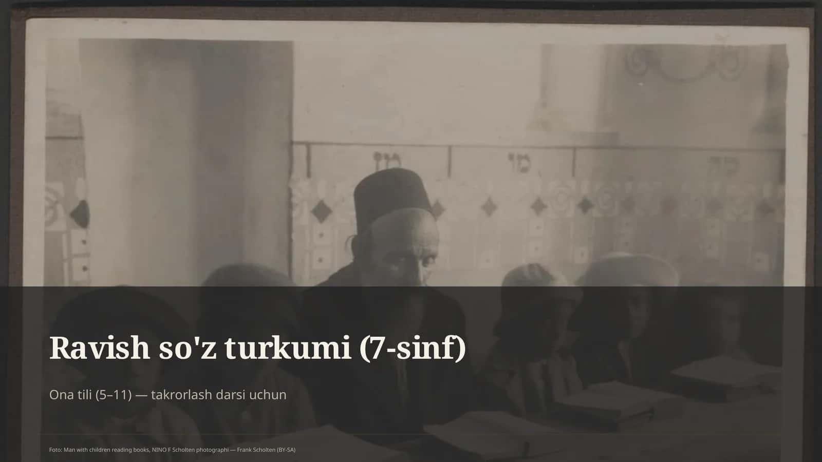 Ravish so'z turkumi (7-sinf) 1