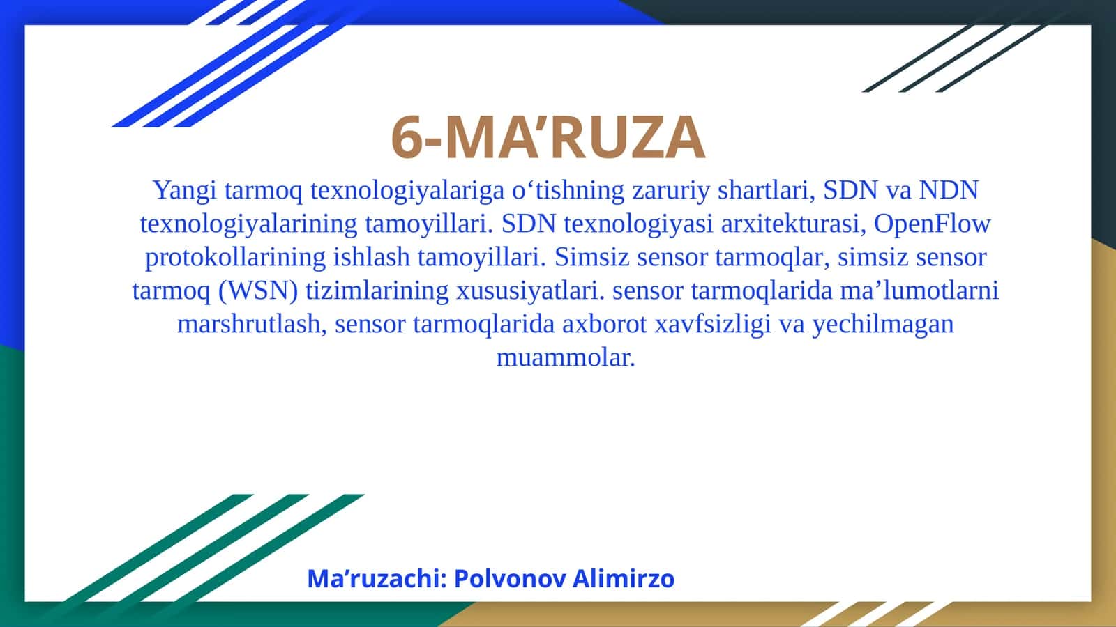 6-MA’RUZA 1
