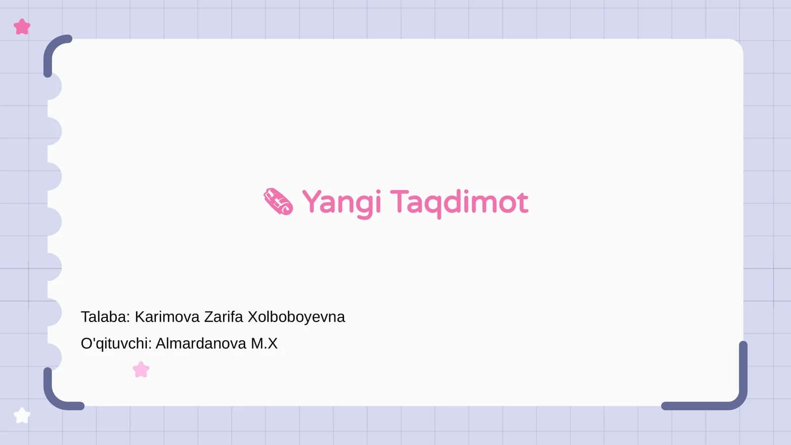 Yangi Taqdimot 1