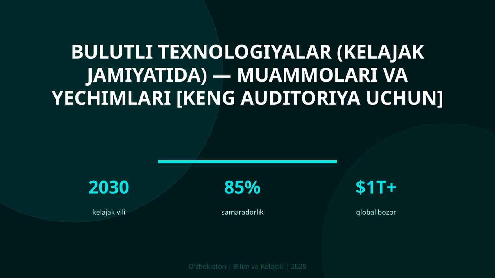 Bulutli texnologiyalar (kelajak jamiyatida) — muammolari va yechimlari [keng auditoriya uchun] 1