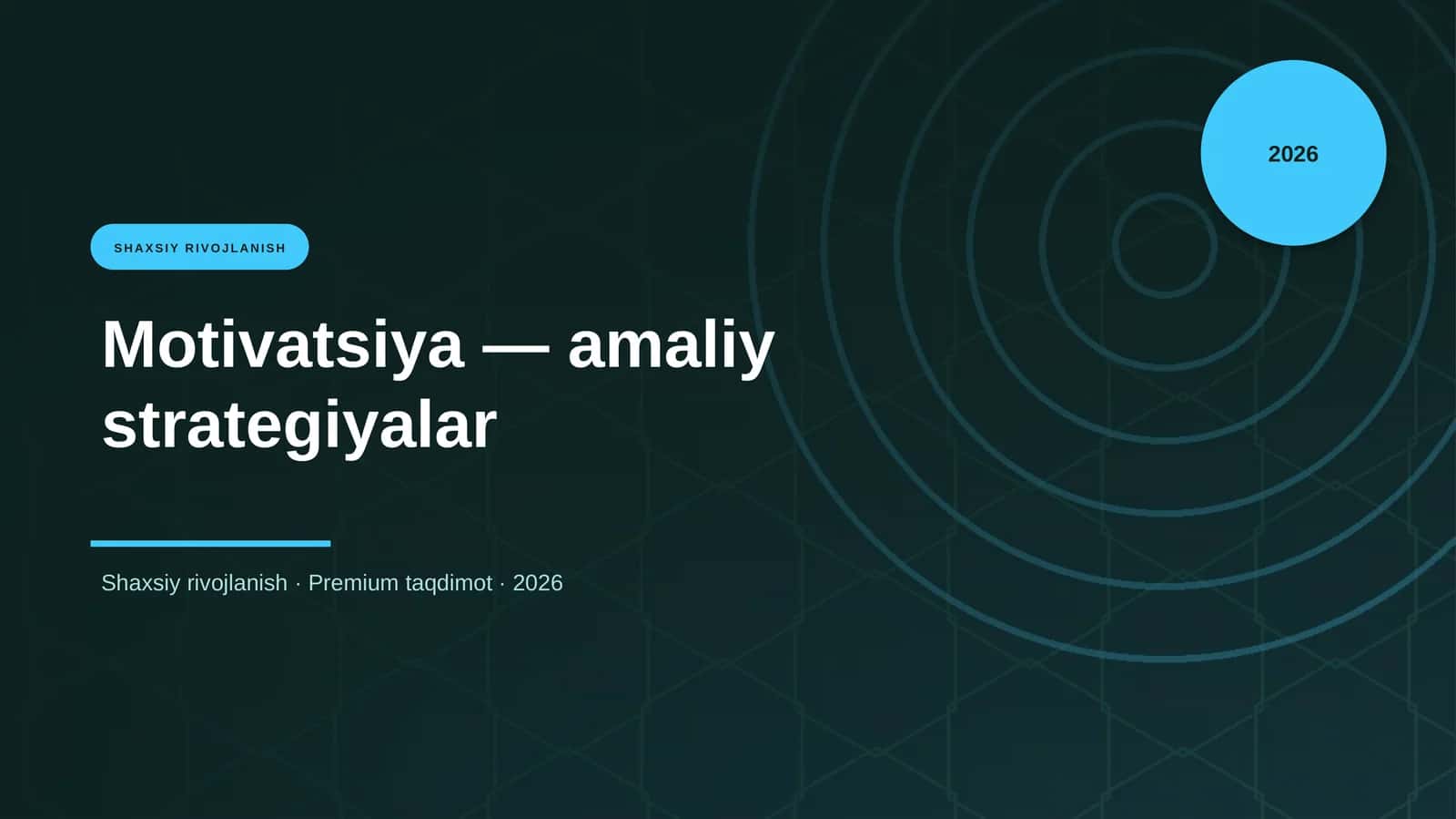 Motivatsiya — amaliy strategiyalar 1