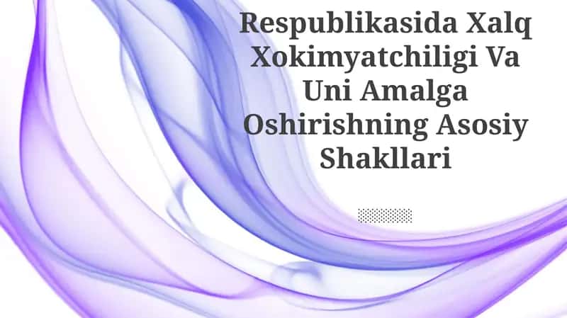 Oʻzbekistonda Xalq Hokimiyati Organlari