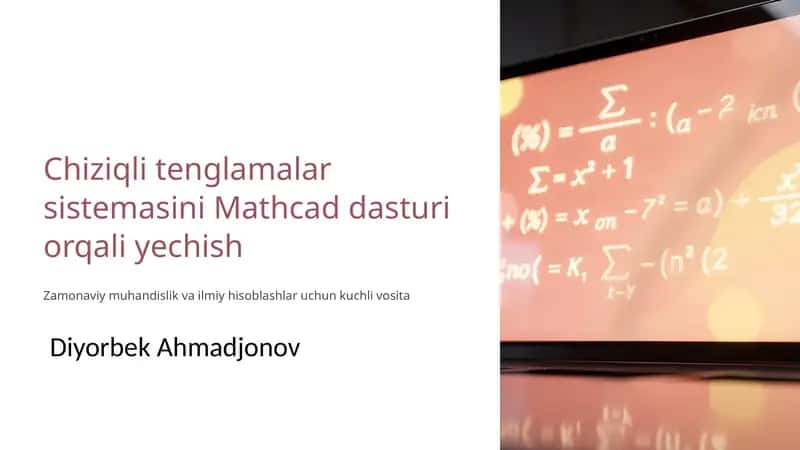 Mathcad dasturi 1