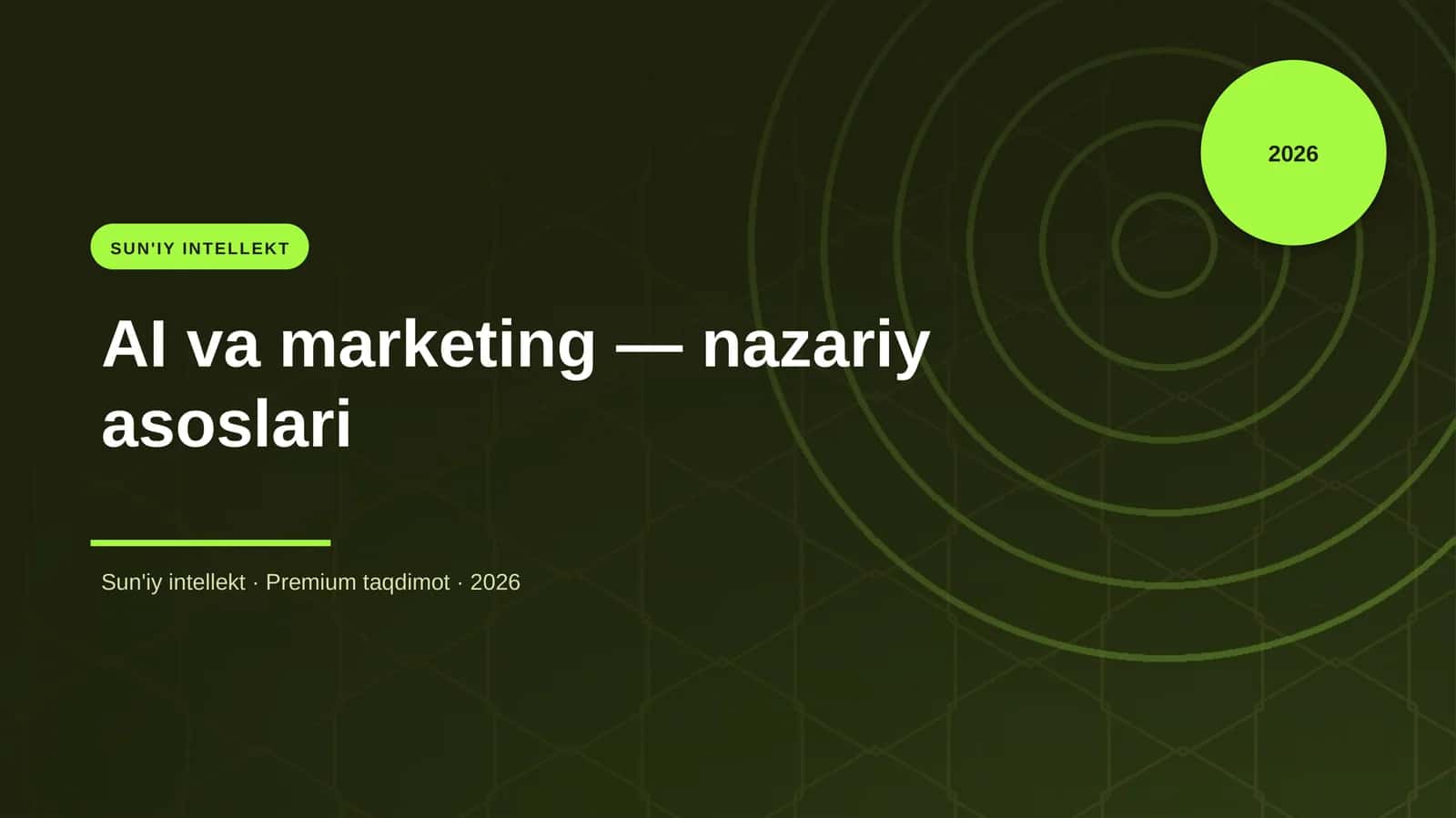 AI va marketing — nazariy asoslari 1