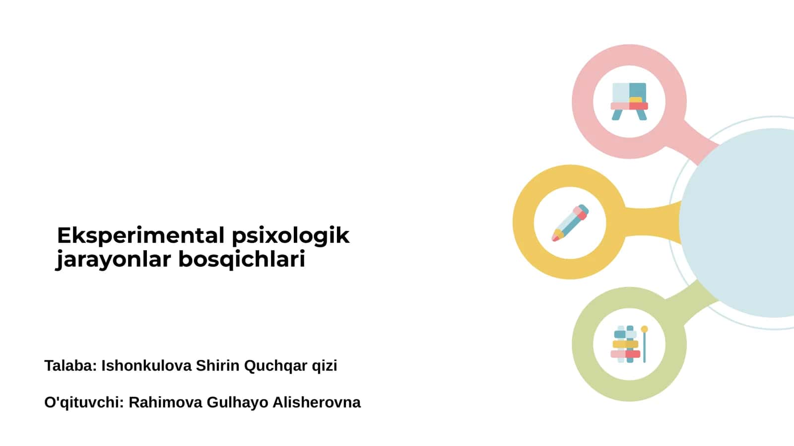 Eksperimental psixologik jarayonlar bosqichlari 1