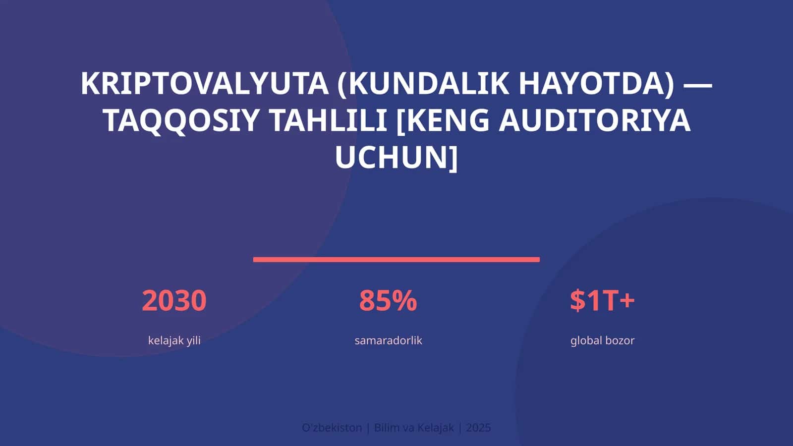 Kriptovalyuta (kundalik hayotda) - taqqosiy tahlili [keng auditoriya uchun] 1