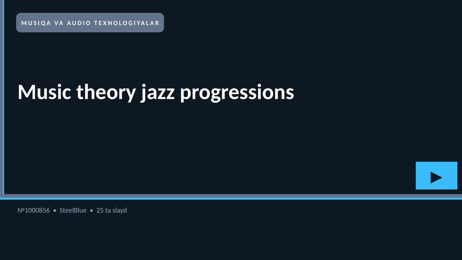 Music theory jazz progressions 1