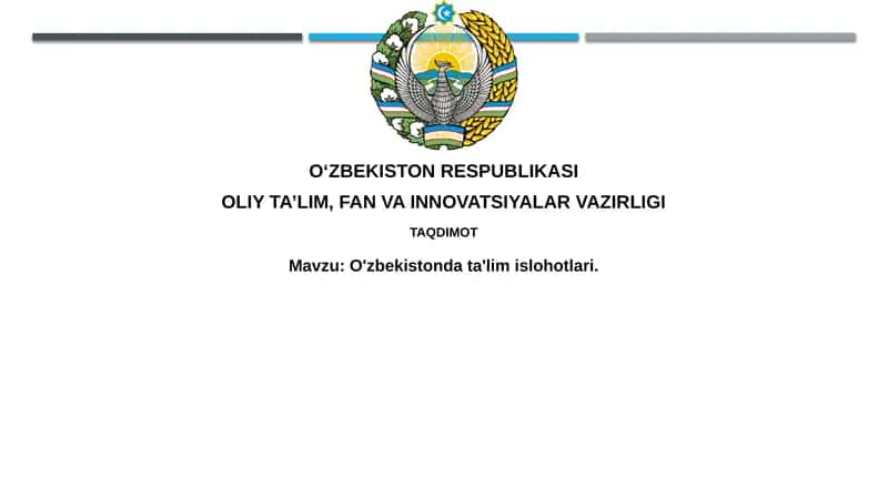 O'zbekiston ta'lim islohotlari 1