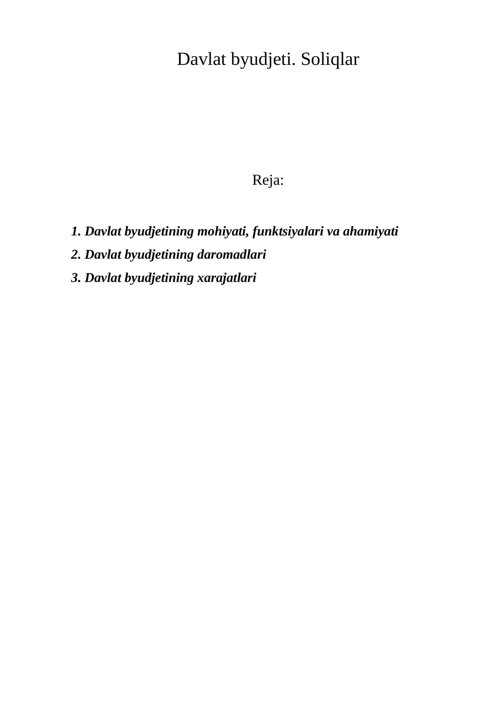 Davlat byudjeti 1