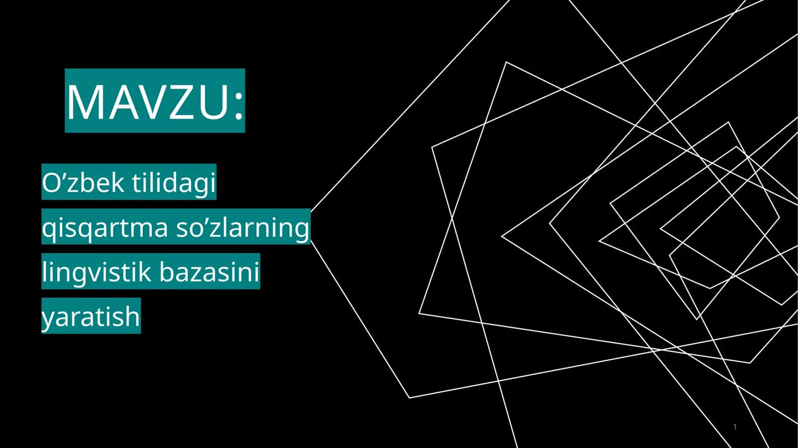 O’ZBEK TILIDA MUSTAQIL SO’Z TURKUMLARI. 1