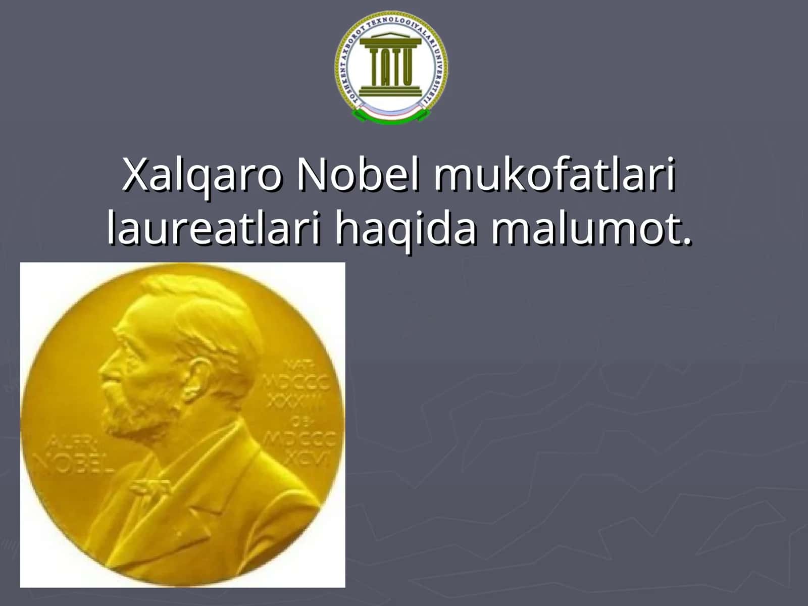 Nobel mukofoti 1