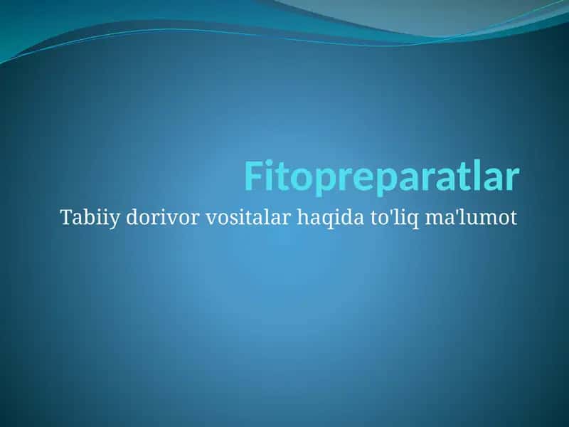 Fitopreparatlar 1
