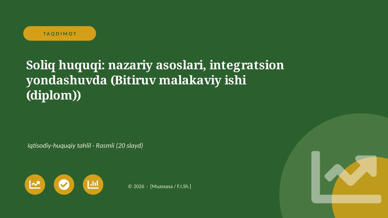 Soliq huquqi: nazariy asoslari, integratsion yondashuvda (Bitiruv malakaviy ishi (diplom)) 1