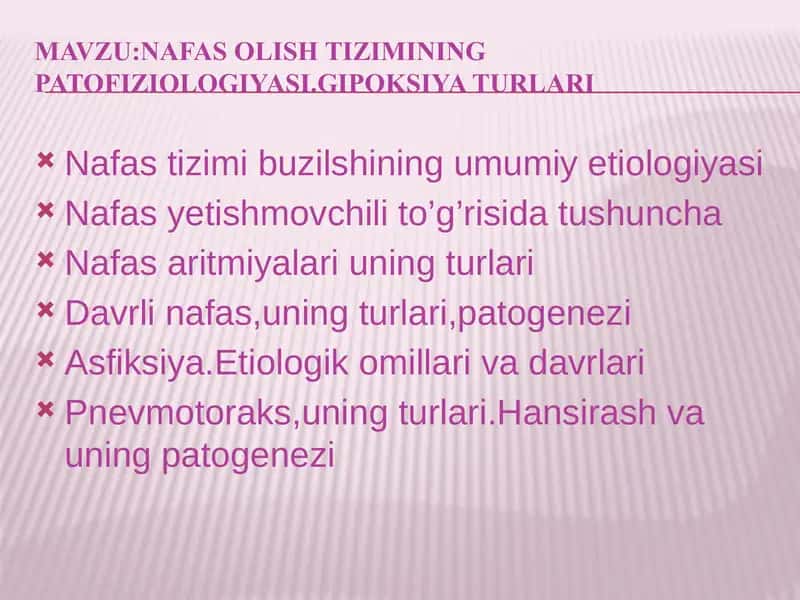 Nafas olish tizimi 1