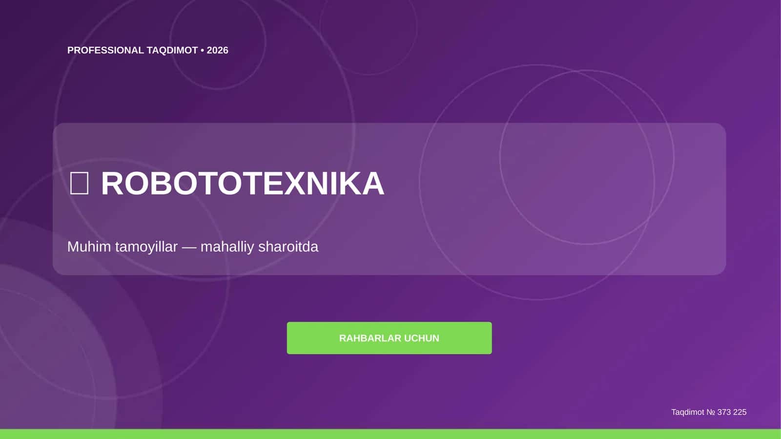 Robototexnika: muhim tamoyillar (mahalliy sharoitda) [rahbarlar uchun] 1