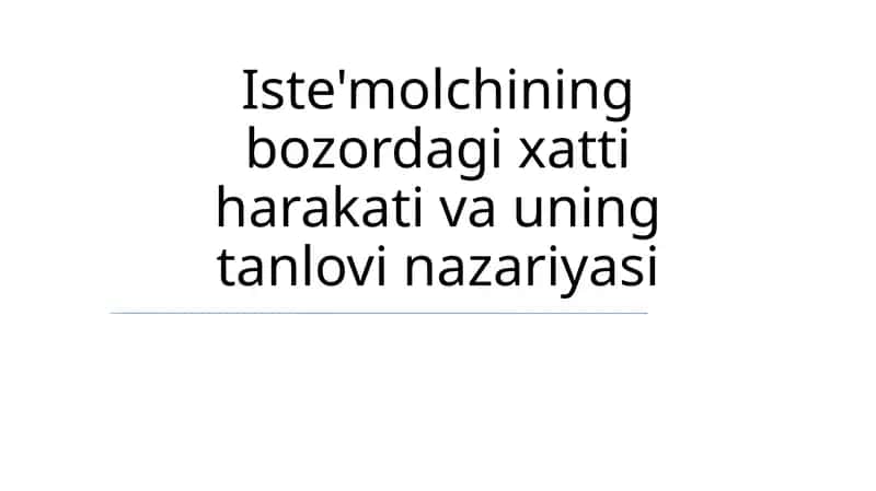 Ratsional Tanlov Nazariyasi 1