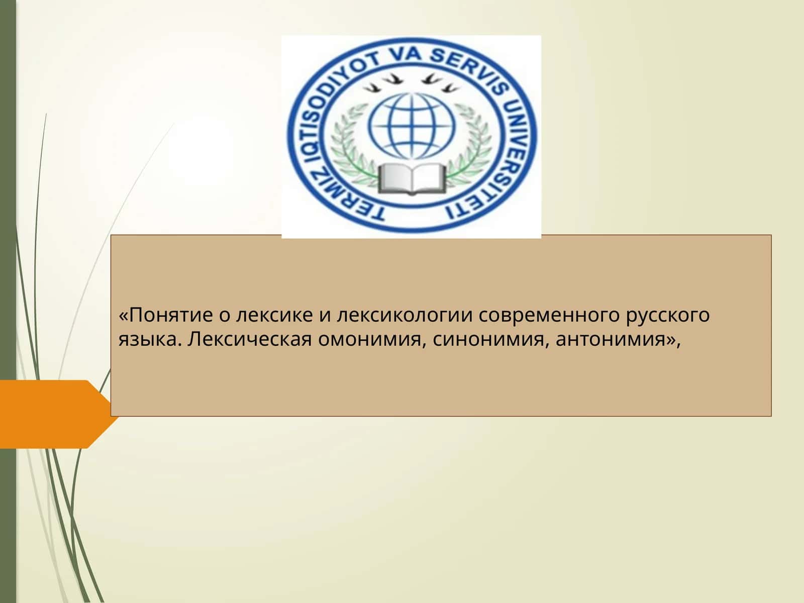 Лексика в современном русском языке 1