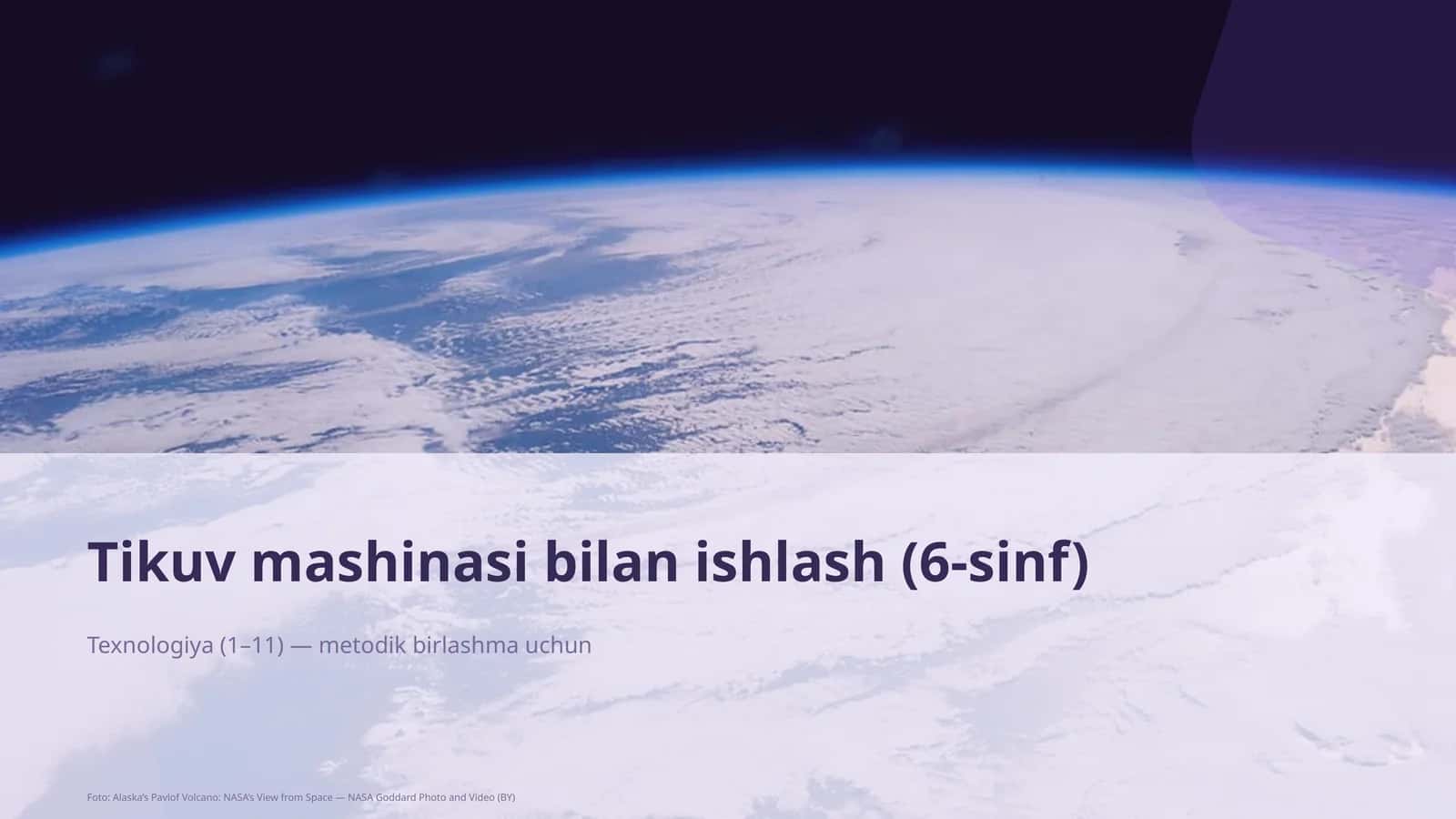Tikuv mashinasi bilan ishlash (6-sinf) 1