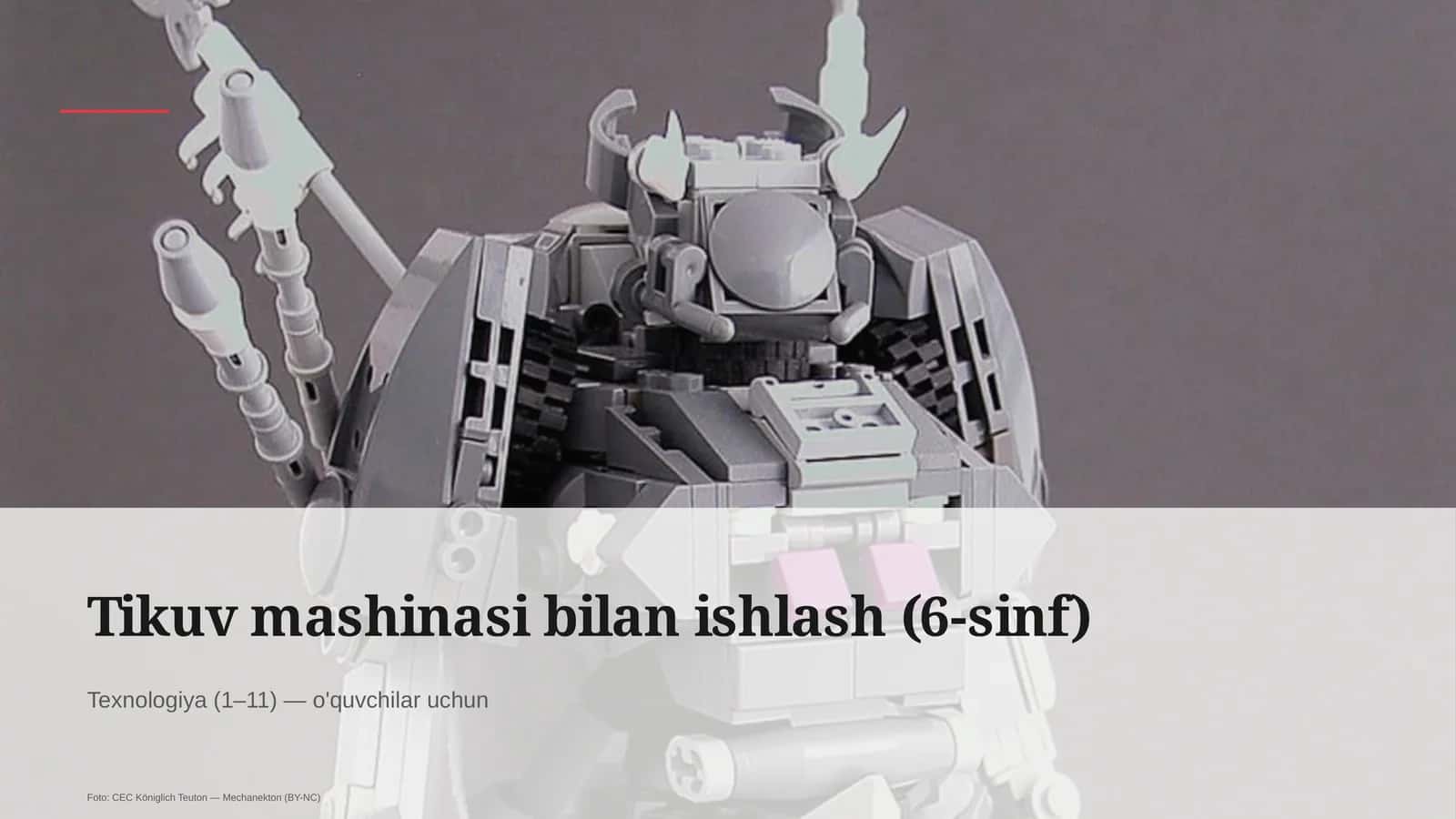Tikuv mashinasi bilan ishlash (6-sinf) 1