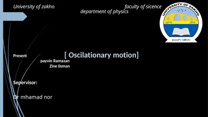 Oscilatory Motion 1