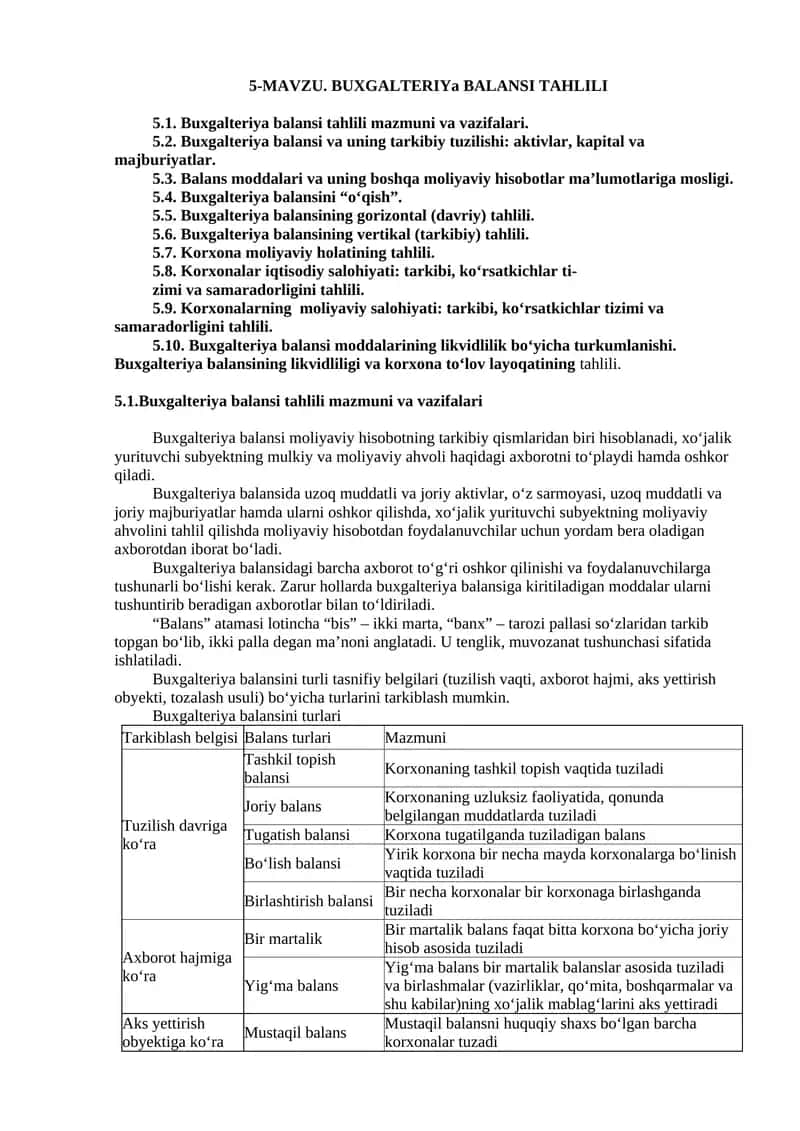 Buxgalteriya balansi tahlili 1