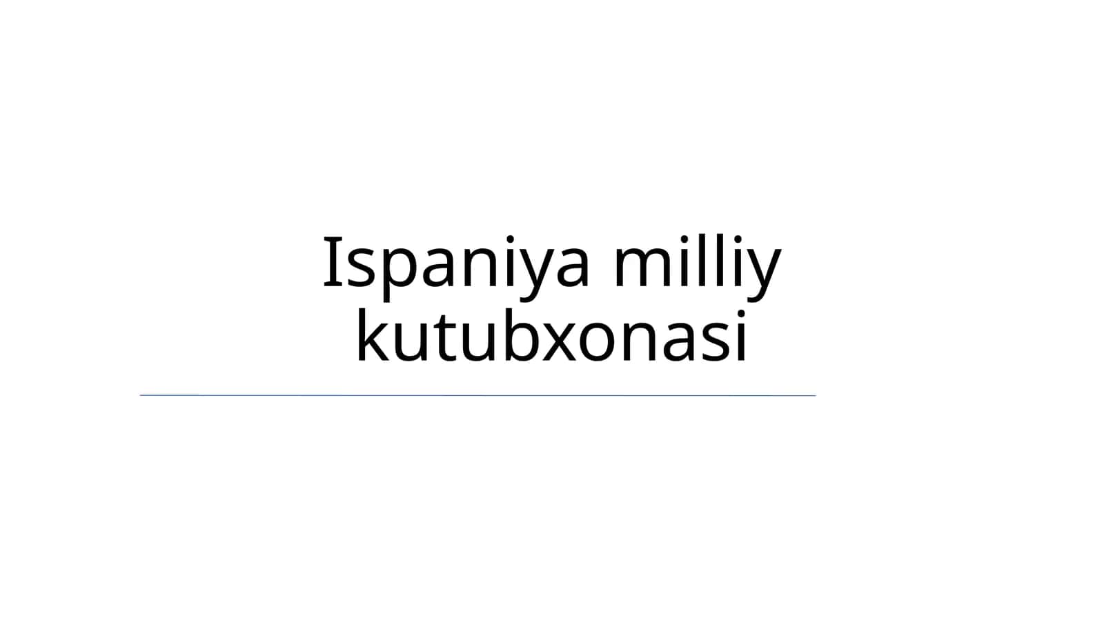 Ispaniya milliy kutubxonasi 1