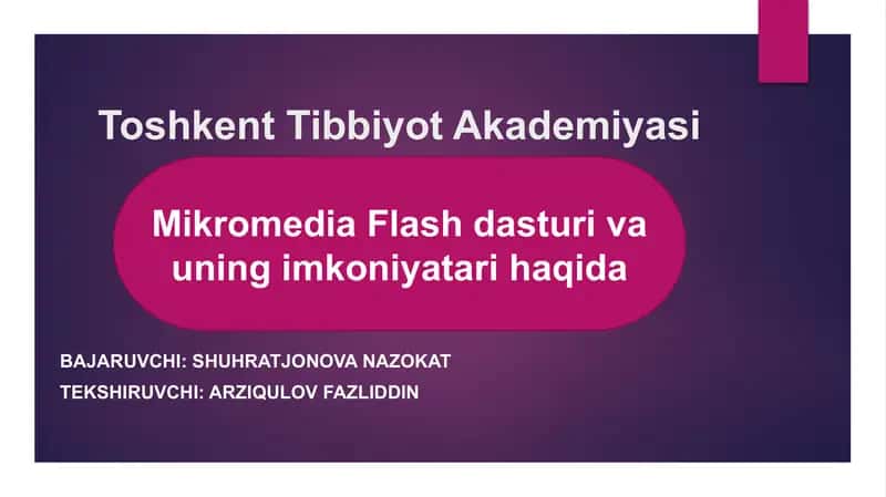 MikromediaFlash dasturi 1