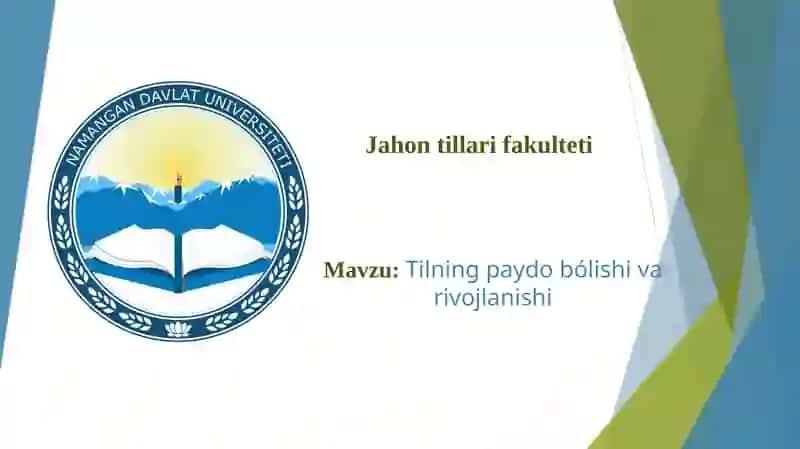 Tilning paydo bo'lishi va rivojlanishi 1