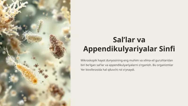 Sal’lar va Appendikulyariyalar Sinfi 1