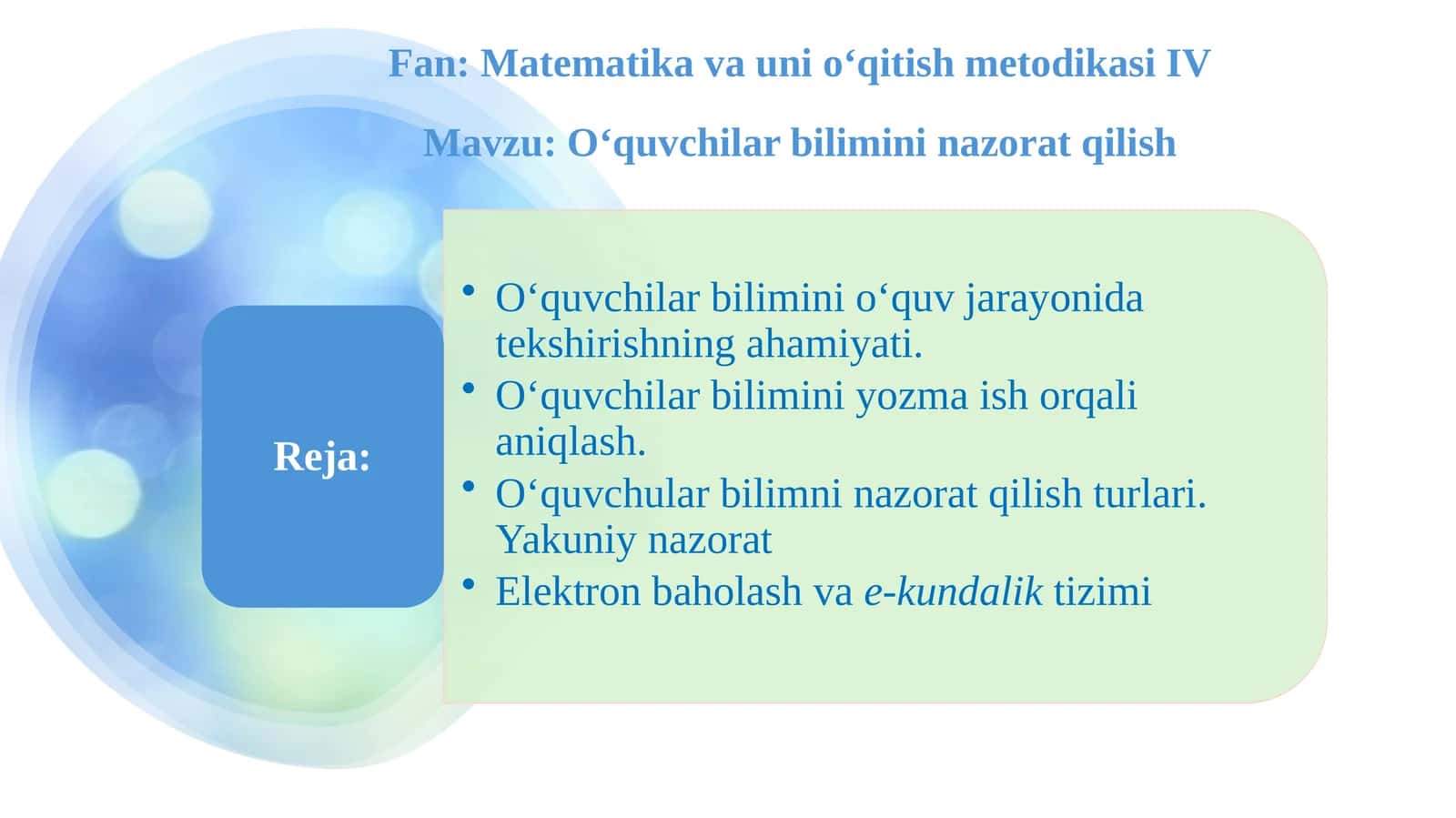 Fan:MatematikavaunioʻqitishmetodikasiIV 1