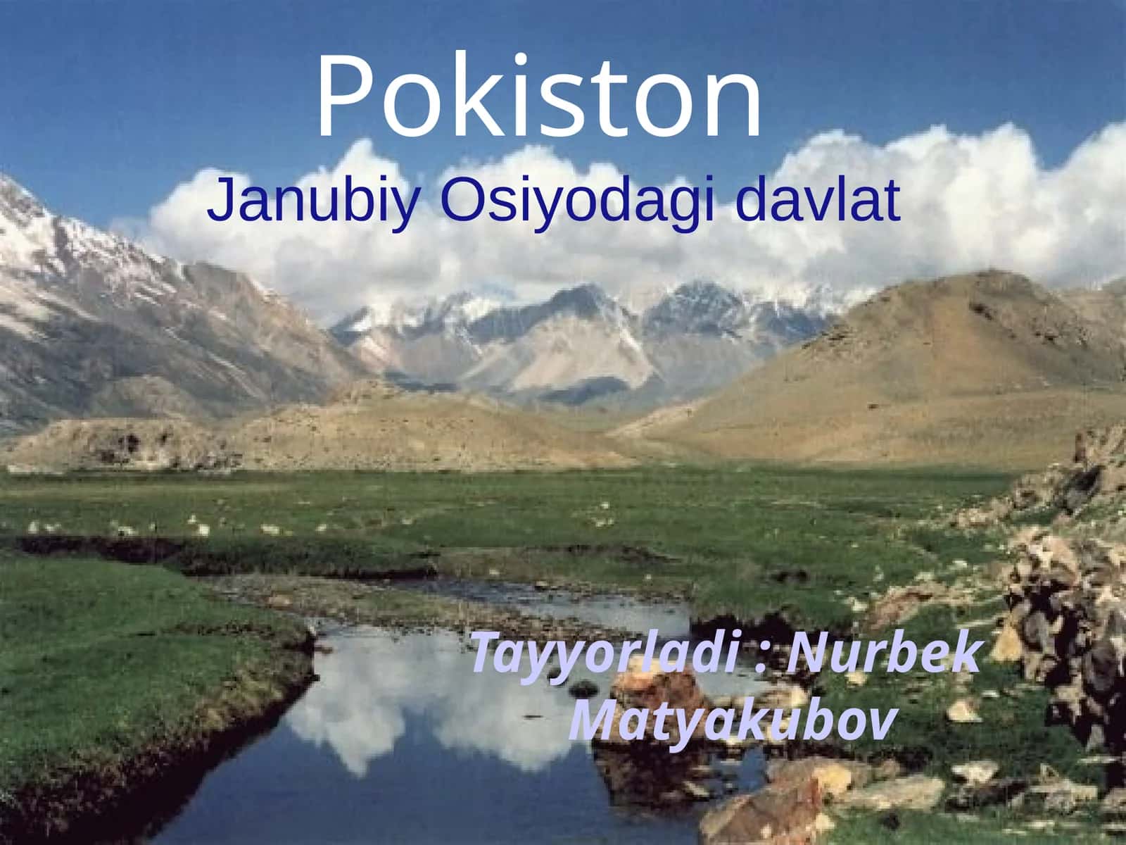 Pokiston Janubiy Osiyoda Davlat 1