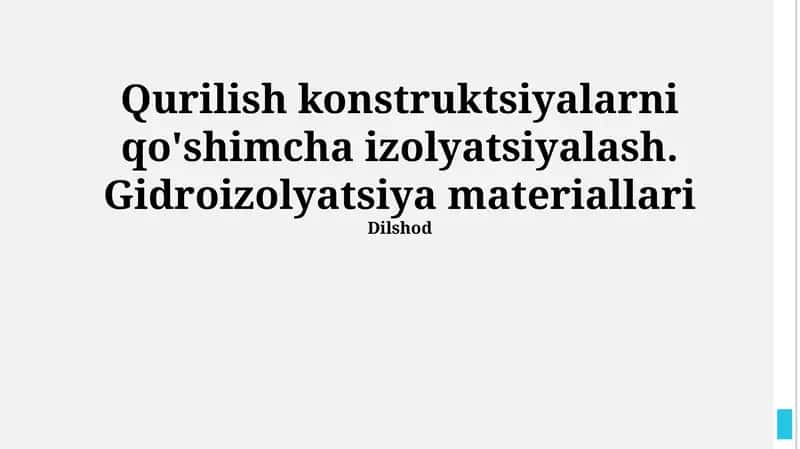 Suv o'tkazmaydigan materiallarni qo'llash texnologiyalari 1