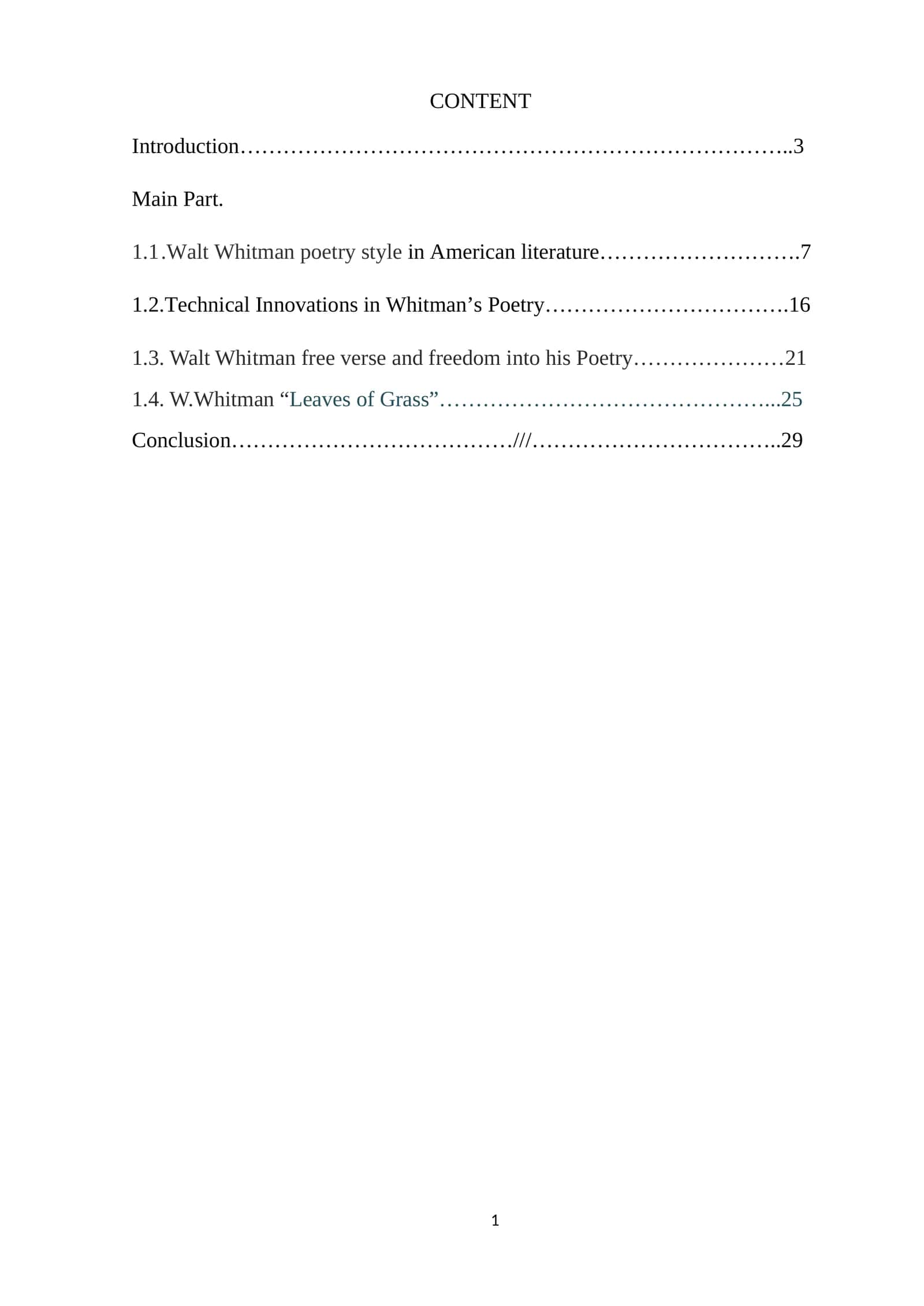 Walt Whitman's Poetry Style in American Literature 1