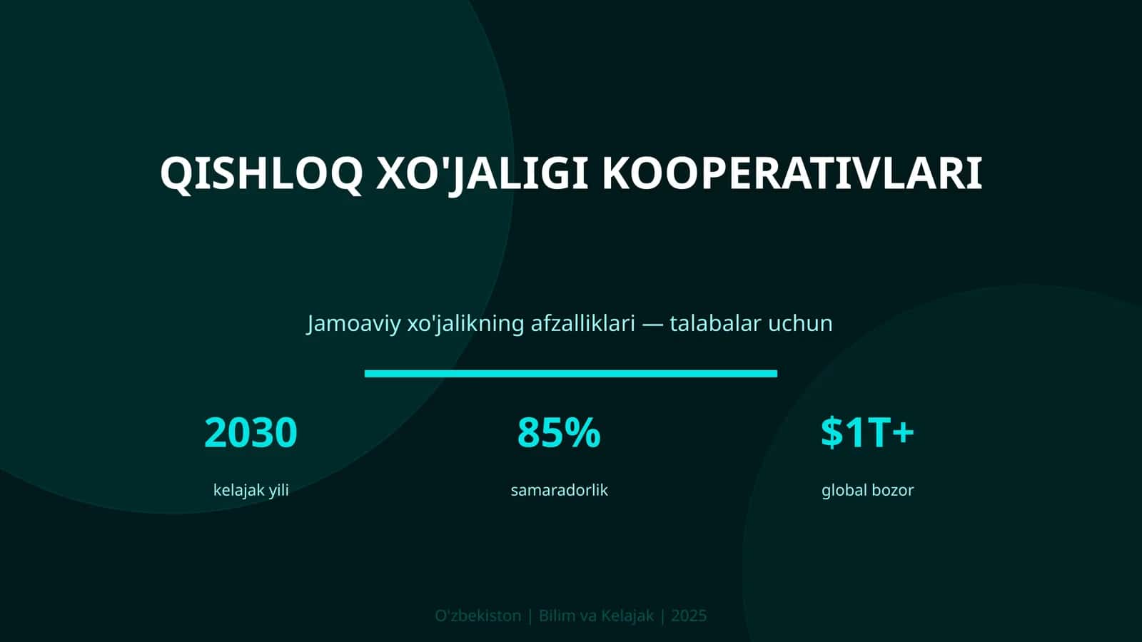 QISHLOQ XO'JALIGI KOOPERATIVLARI 1