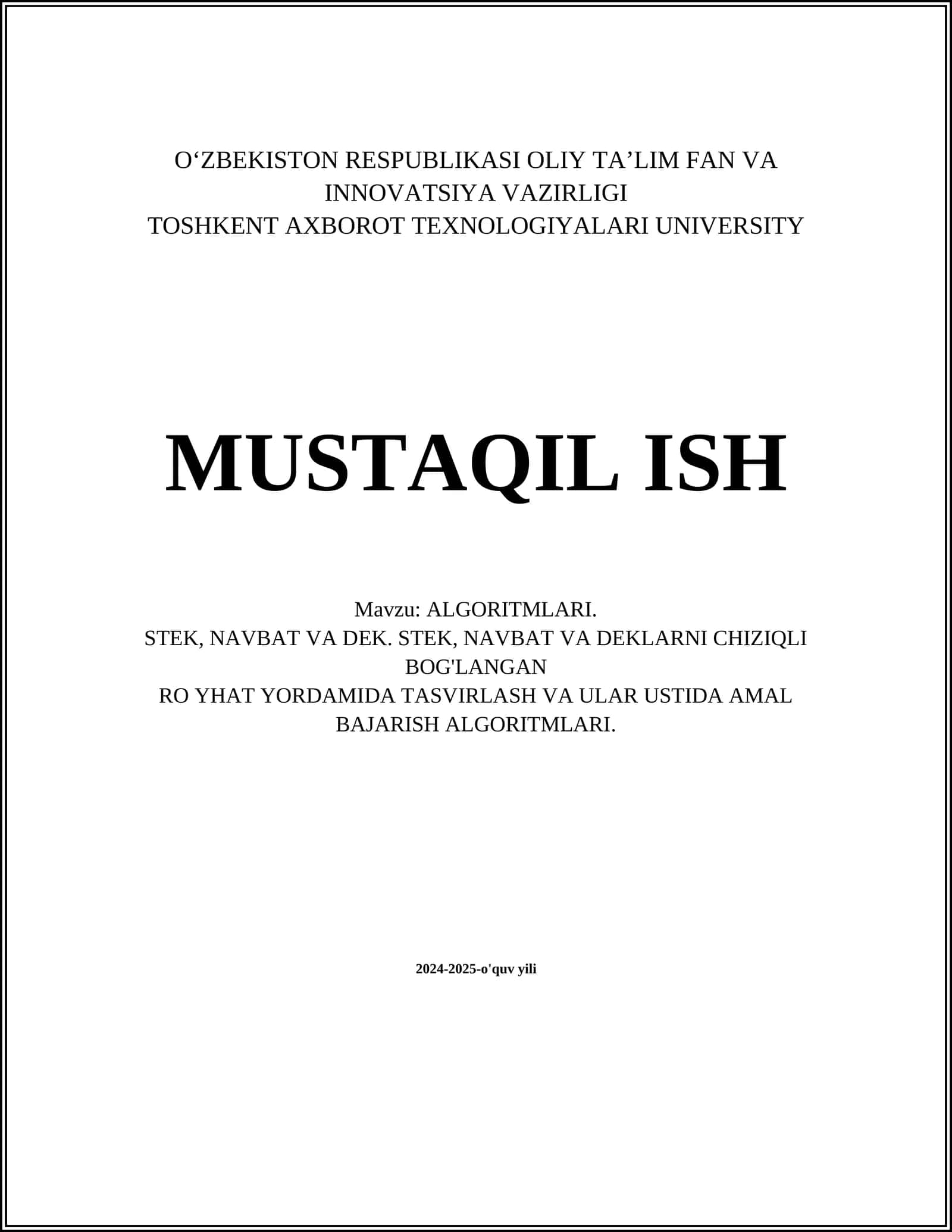 ALGORITMLARI 1