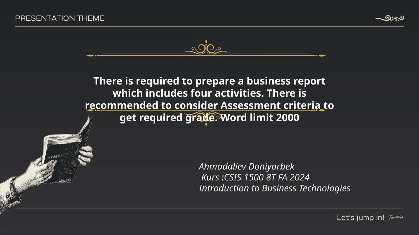 Introduction to Business Technologies 1