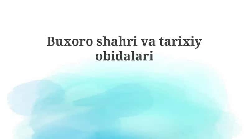 Buxoroshahrivatarixiyobidalari 1