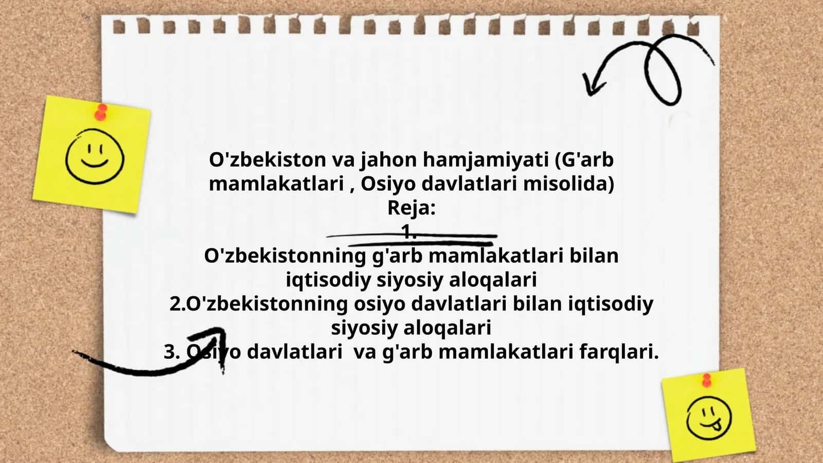 O'zbekiston va jahon hamjamiyati (G'arb mamlakatlari, Osiyo davlatlari misolida) 1