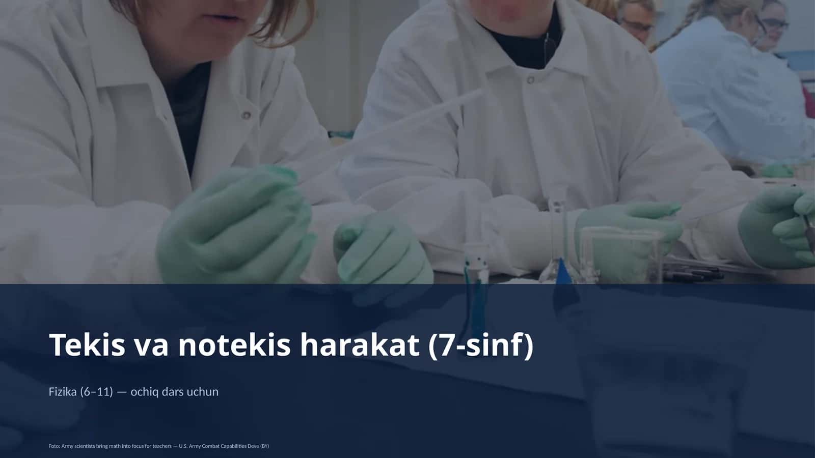 Tekis va notekis harakat (7-sinf) 1