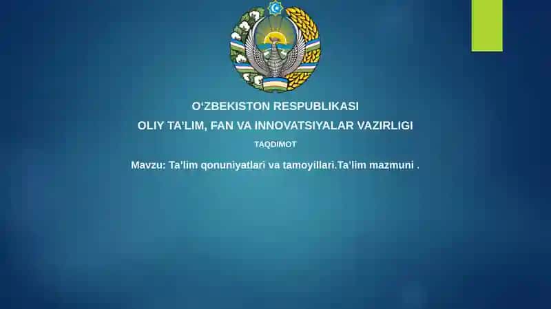 Ta'lim to'g'risida Qonun