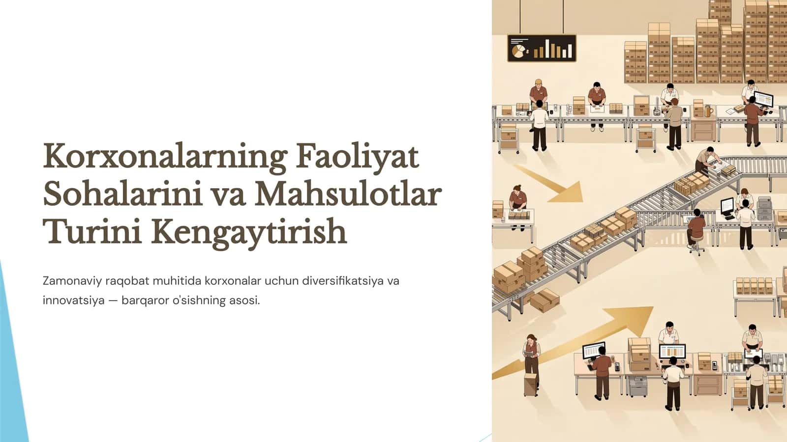 Korxonalarning Faoliyat Sohalarini va Mahsulotlar Turini Kengaytirish 1
